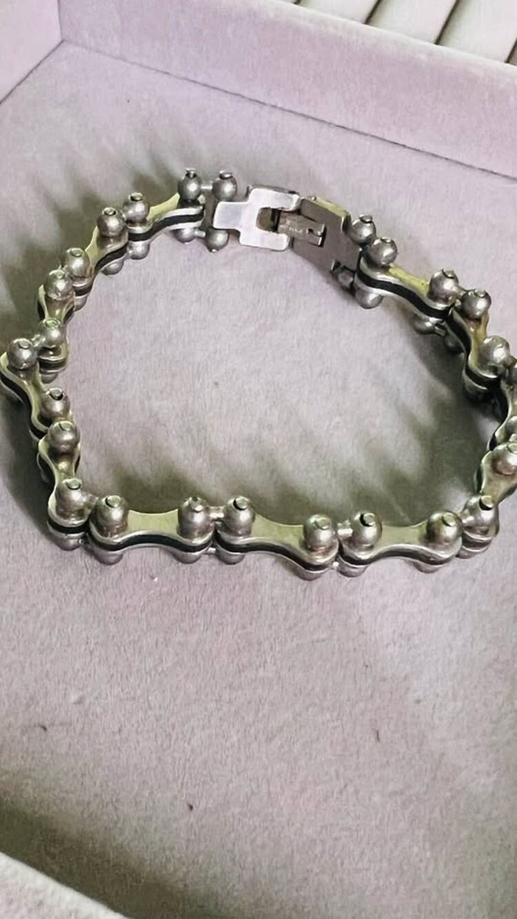 Men's Stainless Steel Bike Chain Bracelet